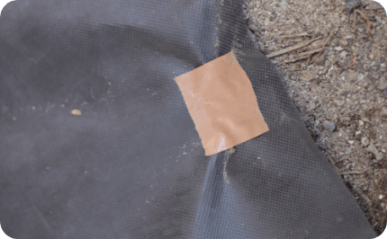 防草シートを設置する