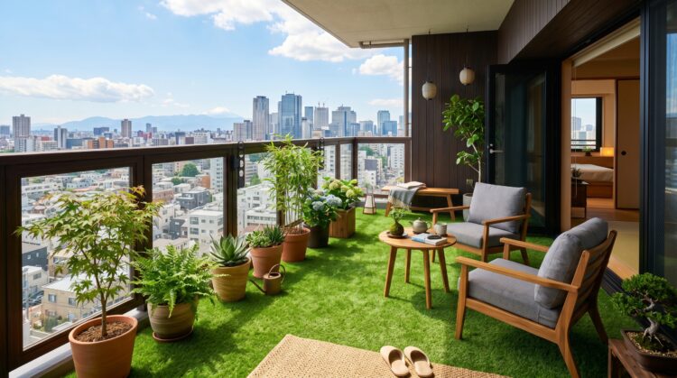 ベランダ・屋上に人工芝を敷く際のポイント｜水はけ・重量・施工手順を徹底解説