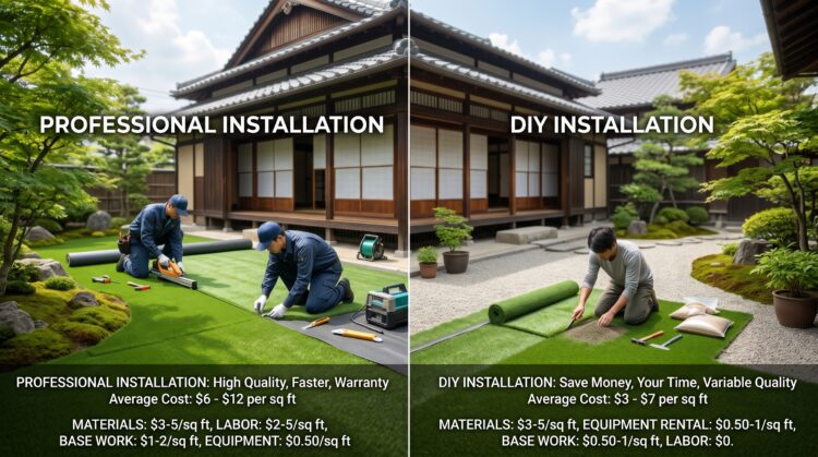 人工芝の費用相場完全ガイド｜DIYとプロ施工どちらがお得？