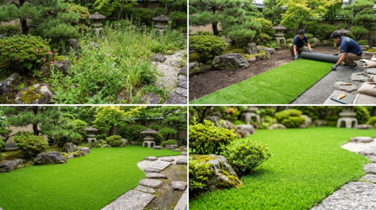 お庭の雑草問題を根本解決！人工芝施工で美しいお庭をキープする方法