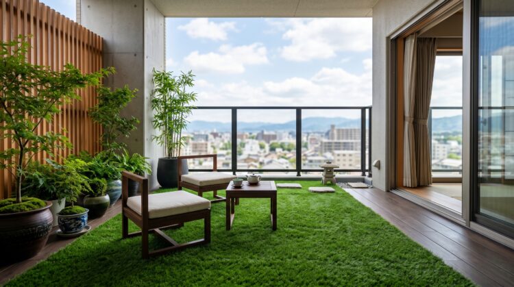 マンションのバルコニーに人工芝を敷く注意点｜管理規約・水はけ・おすすめ商品