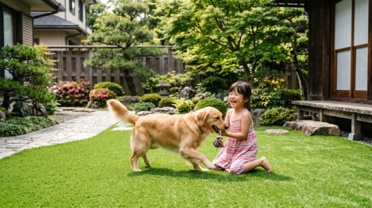 子どもやペットに安全な人工芝の選び方｜芝キングが徹底解説