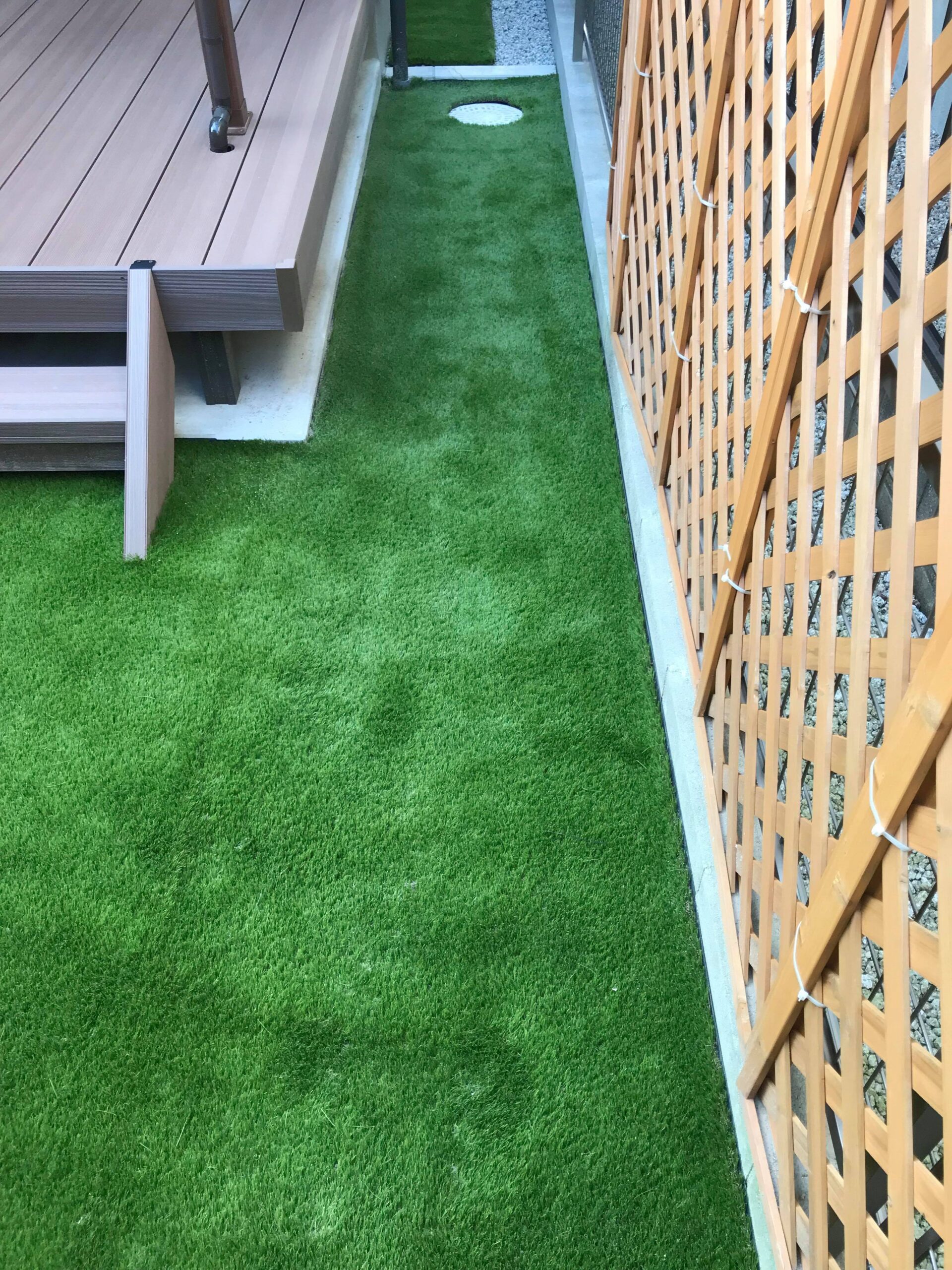知立市・人工芝施工後のくつろぎ空間