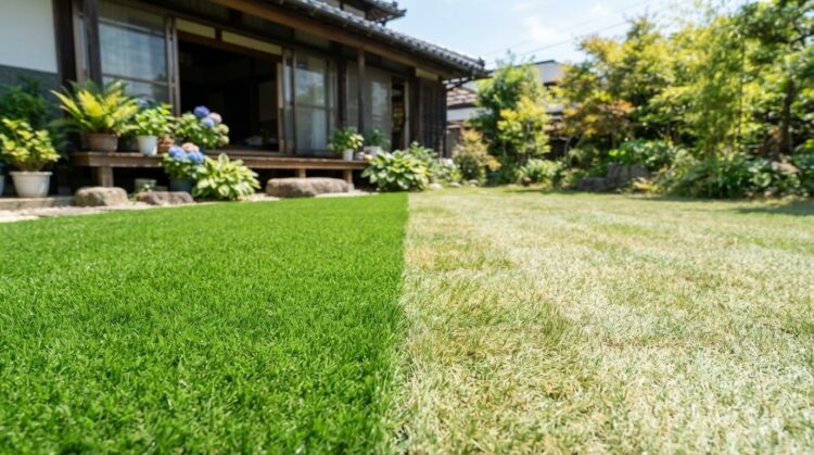 人工芝の夏の退色・変色はなぜ起きる？原因・寿命サイン・対策