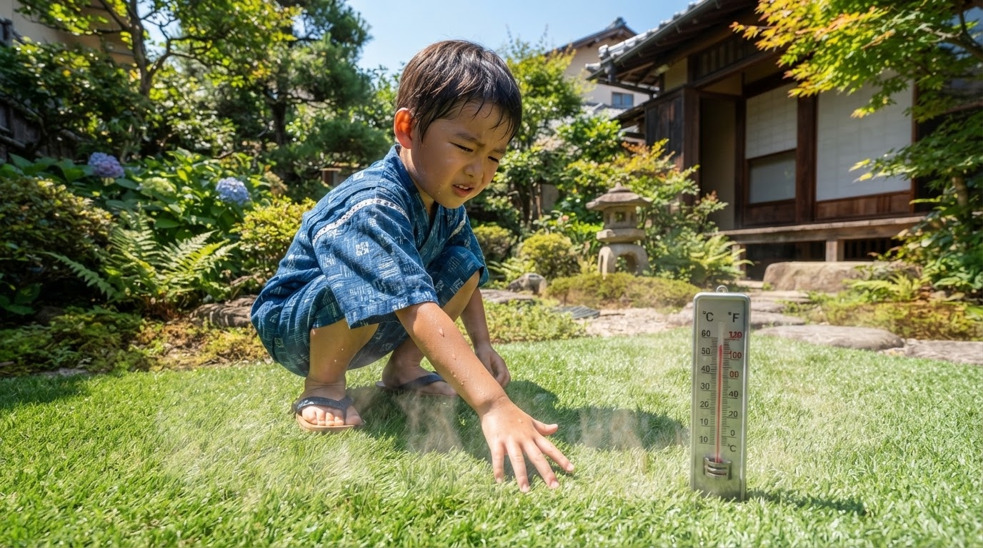 芝キング 夏の人工芝遮熱対策